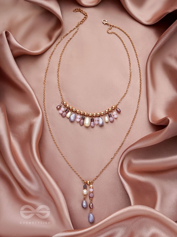 The Grey Storm- Golden Layered Necklace With Anti-Tarnish Coating