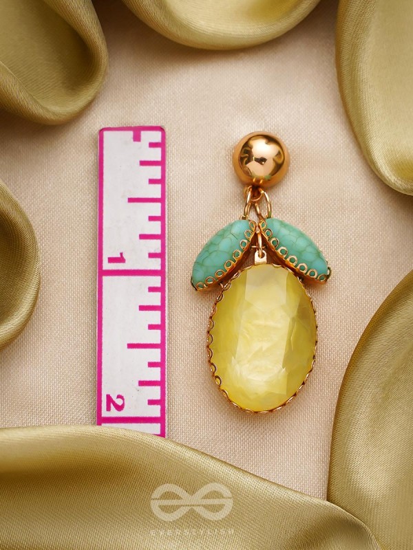 The Fruit of Love- Golden Embellished Earrings