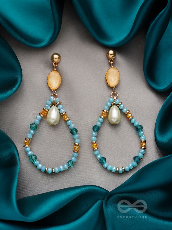 The Life Aquatic- Golden Embellished Earrings