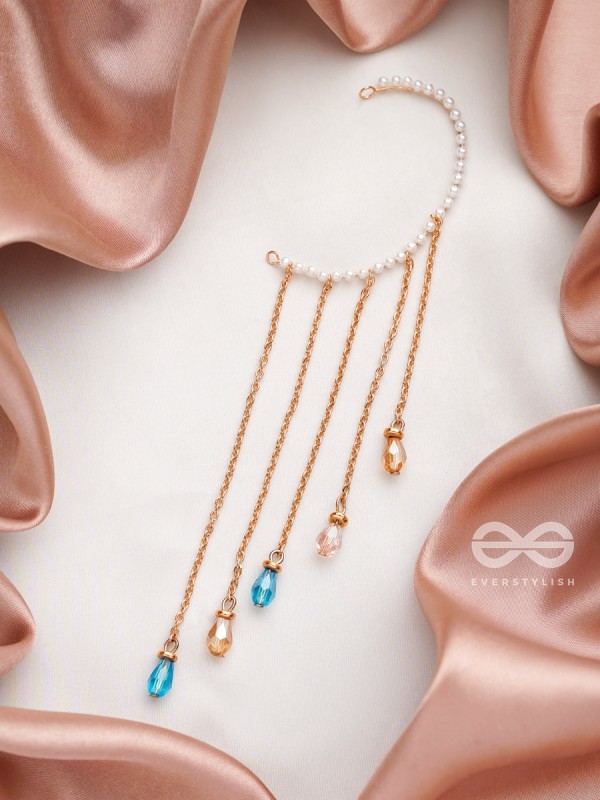 The Rain Trail- Golden Embellished Earcuff (One Ear)