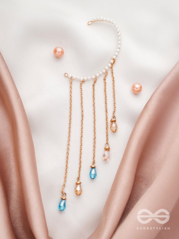 The Rain Trail- Golden Embellished Earcuff (One Ear)