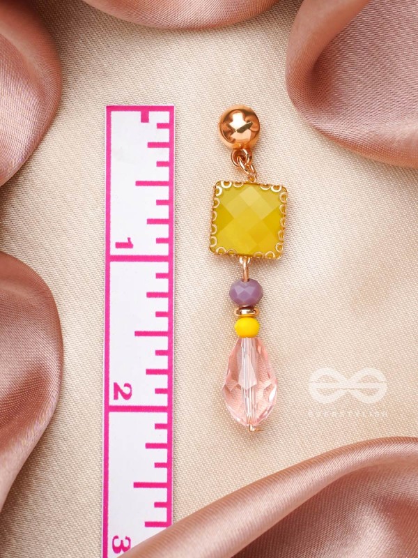 The Springtide- Golden Embellished Earrings