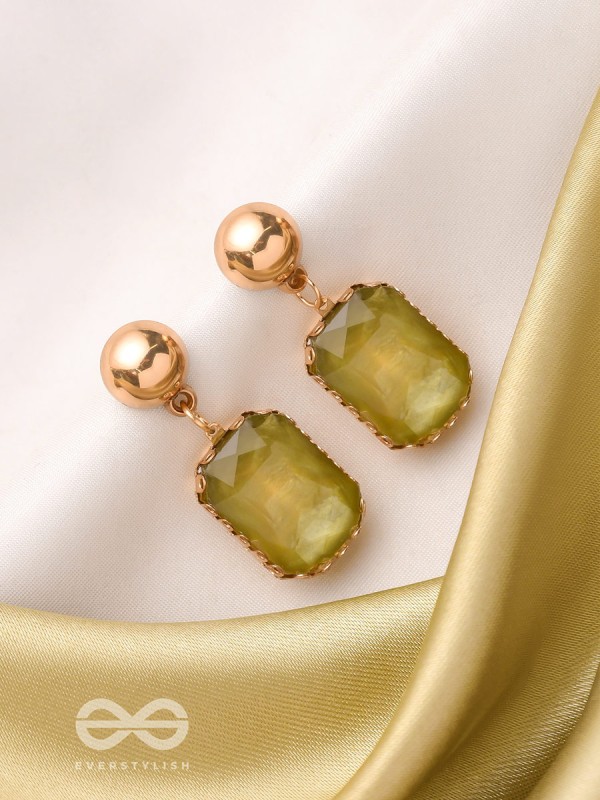 The Forest of Enchantments- Golden Embellished Earrings