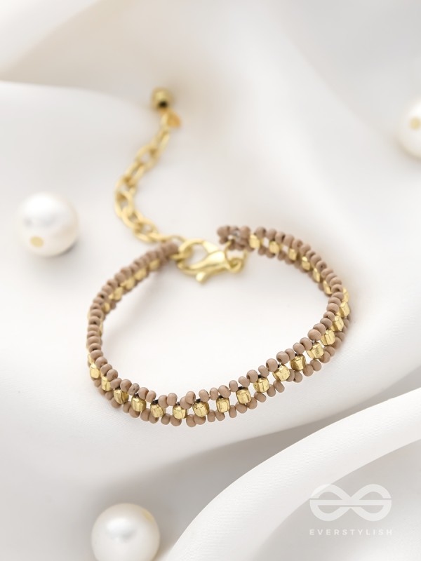 The Copper Beech- Golden Beaded Bracelet