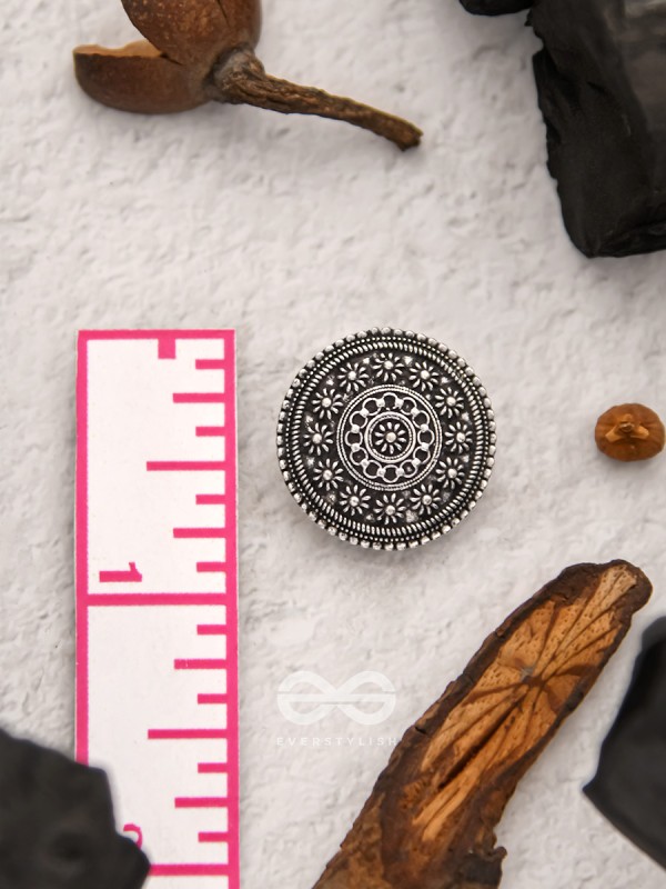 The Ebony Flowerbeds- Oxidised Stud Earrings