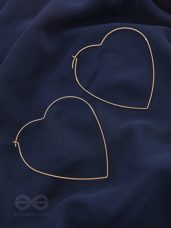 Seeking love from Universe, Oversized Heart Hoops