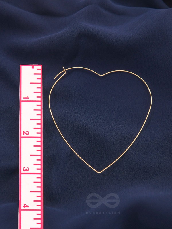Seeking love from Universe, Oversized Heart Hoops