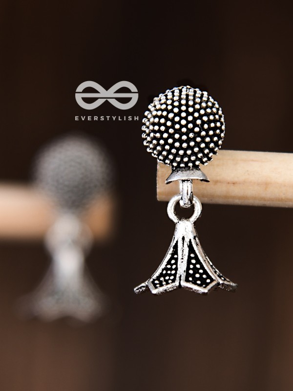 The Little Boho Trumpet Jhumkis - Tiny Trinket Earrings