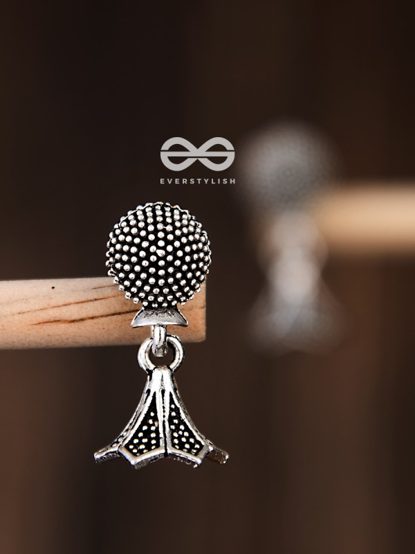 The Little Boho Trumpet Jhumkis - Tiny Trinket Earrings