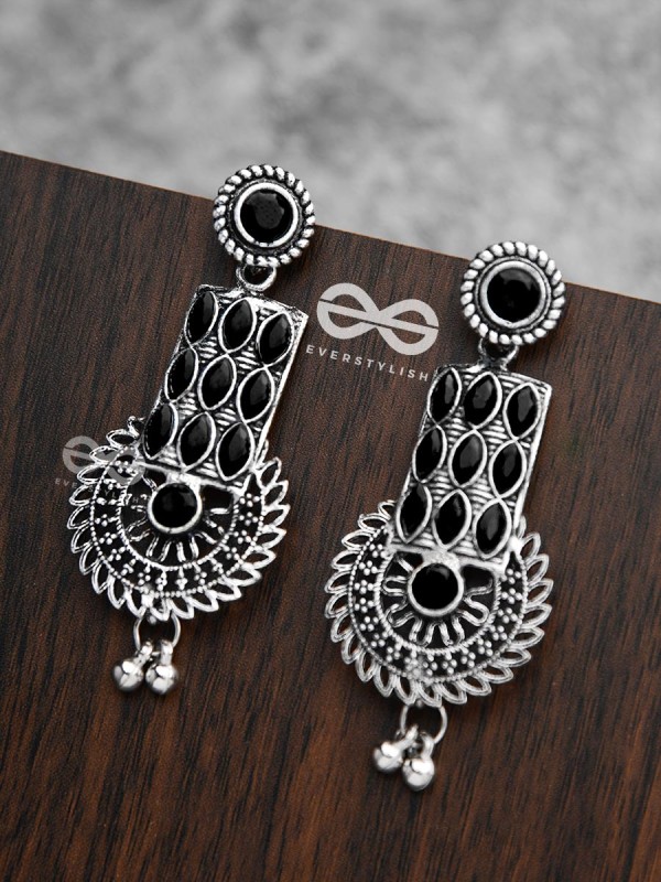 The Studded Artistry - Onyx Black - The Embellished Oxidised Collection