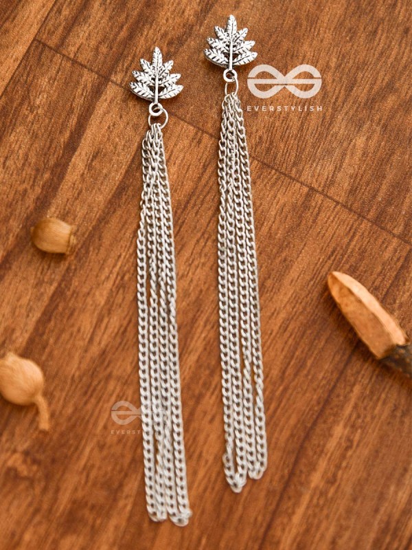 The Maple Leaf - Chain-Tasseled Boho Earrings
