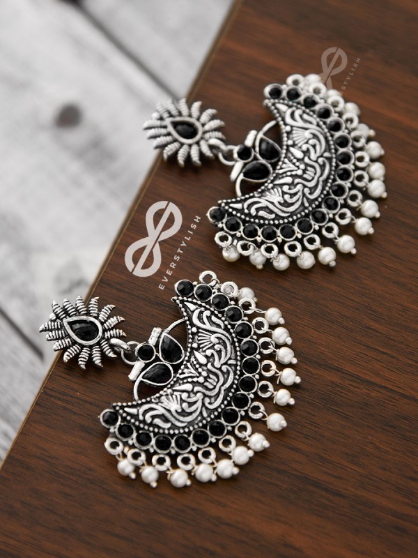The Bohemian Elegance (Onyx Black) - Embellished Oxidised Collection