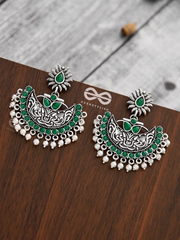 The Bohemian Elegance (Emerald Green) - Embellished Oxidised Collection