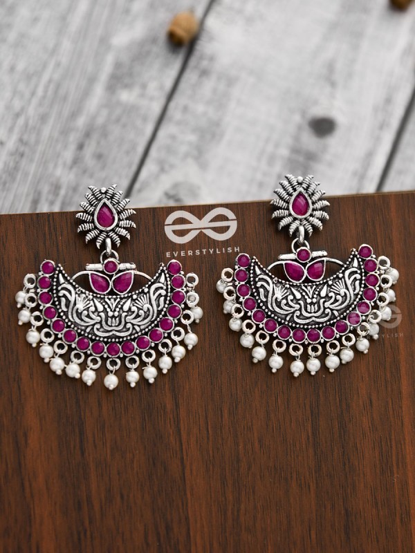 The Bohemian Elegance (Ruby Red) - Embellished Oxidised Collection