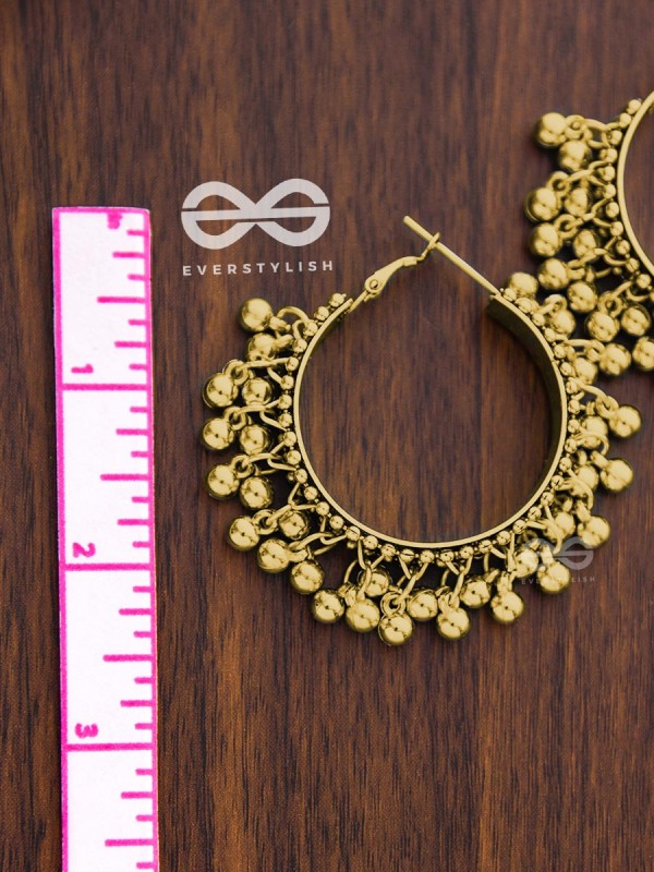 The Playful Elegance - Boho Hoop Earrings (Golden)