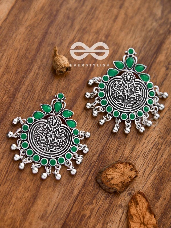 The Bohemian Intrigue (Emerald Green) - Embellished Oxidised Collection