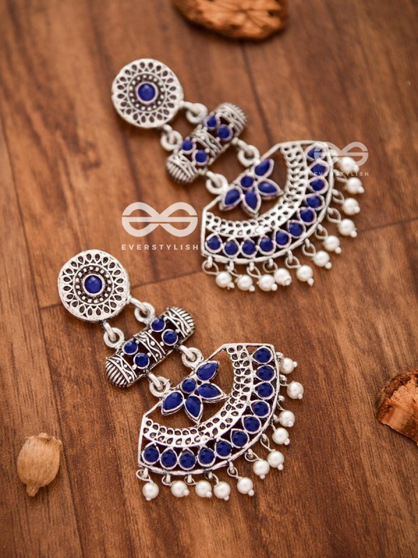 The Bohemian Elegance (Sapphire Blue) - Embellished Oxidised Collection