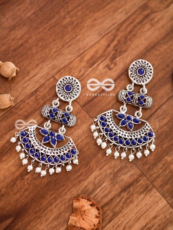 The Bohemian Elegance (Sapphire Blue) - Embellished Oxidised Collection