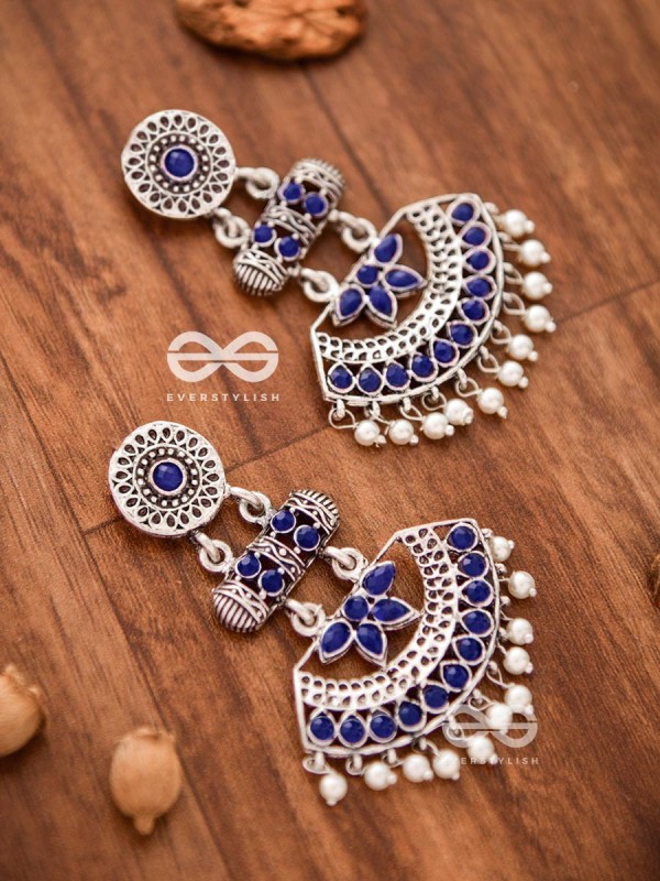 The Bohemian Elegance (Sapphire Blue) - Embellished Oxidised Collection