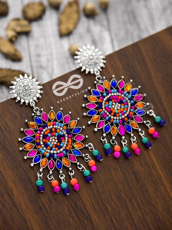 The Delightful Dreamy Danglers (Multicoloured)- The Embellished Oxidised Collection