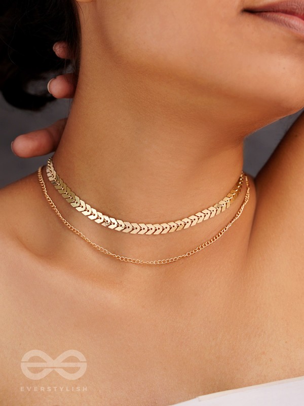 The Chain Of Allure - Golden Statement Neckpiece With Anti-Tarnish Coating 