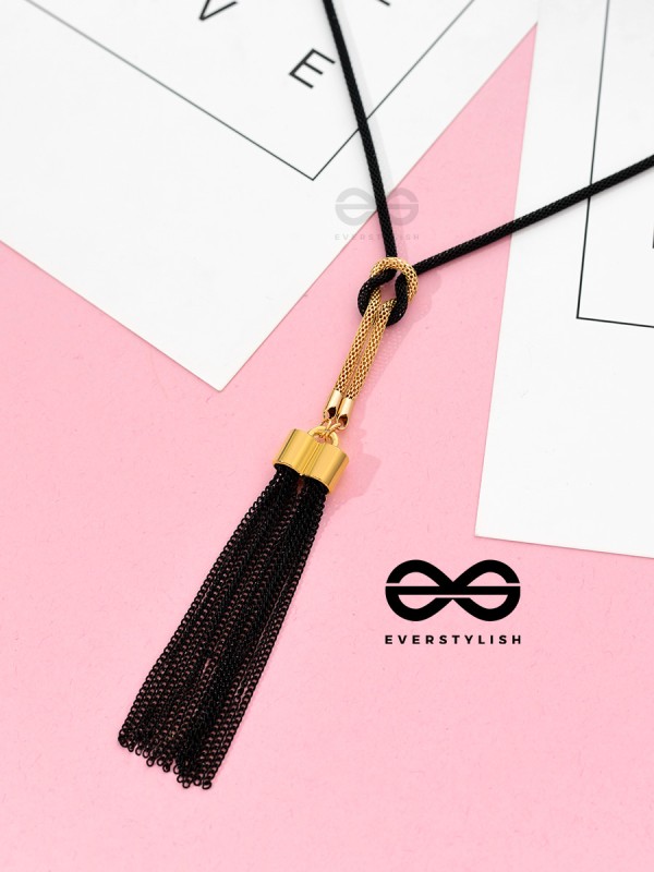 A Knotty Statement - Golden Long Neckpiece