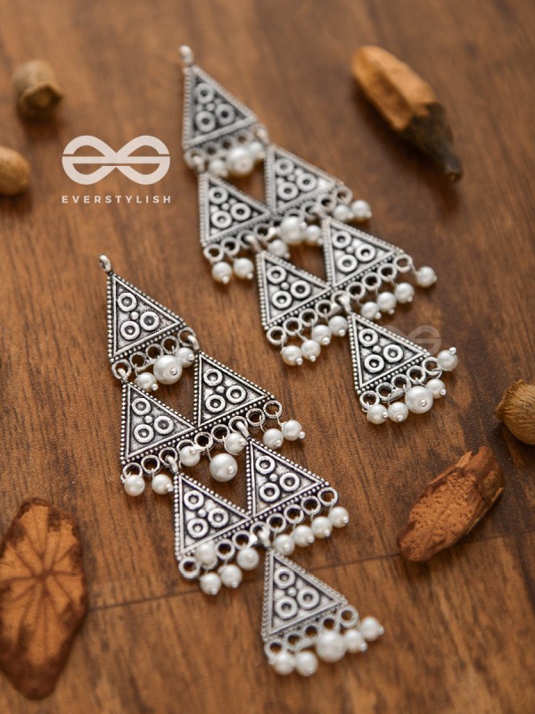 A Statement of Bohemian Geometry - Oxidised Boho Earrings