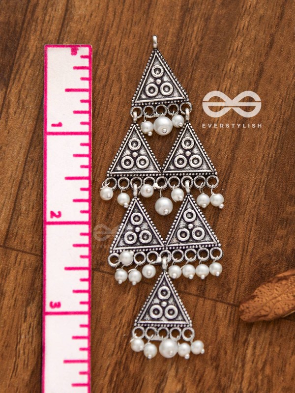 A Statement of Bohemian Geometry - Oxidised Boho Earrings