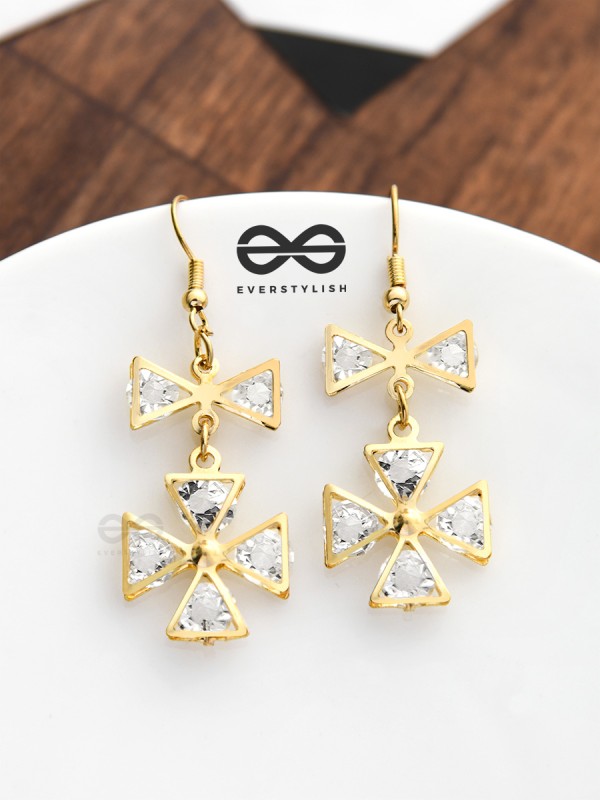 A Shimmery Statement Danglers - The Golden Charm Collection