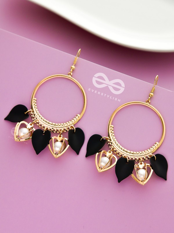 The bonafide elegance - leaf and pearl detailed danglers