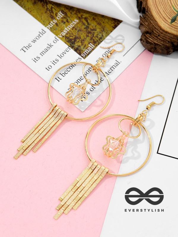 The Dangling Starry Desire - Casual Golden Earrings