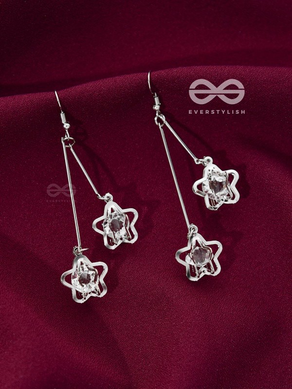 The Dangling Shimmery Star Earrings