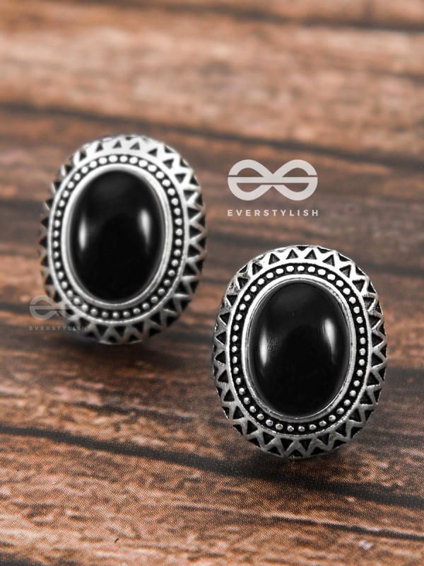 The  Aztec Button Studs - Tiny Trinket Earrings