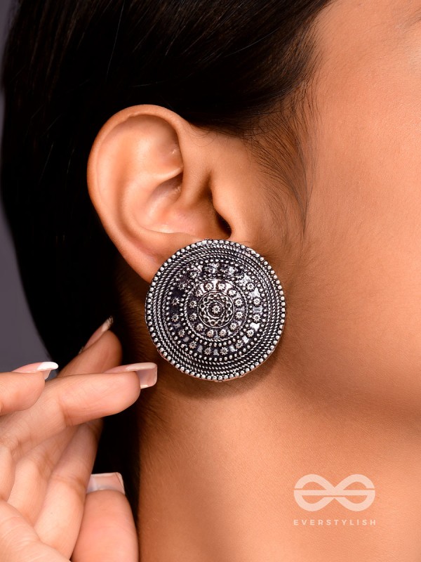 The Shield Of Flowers - Artistic Boho Studs