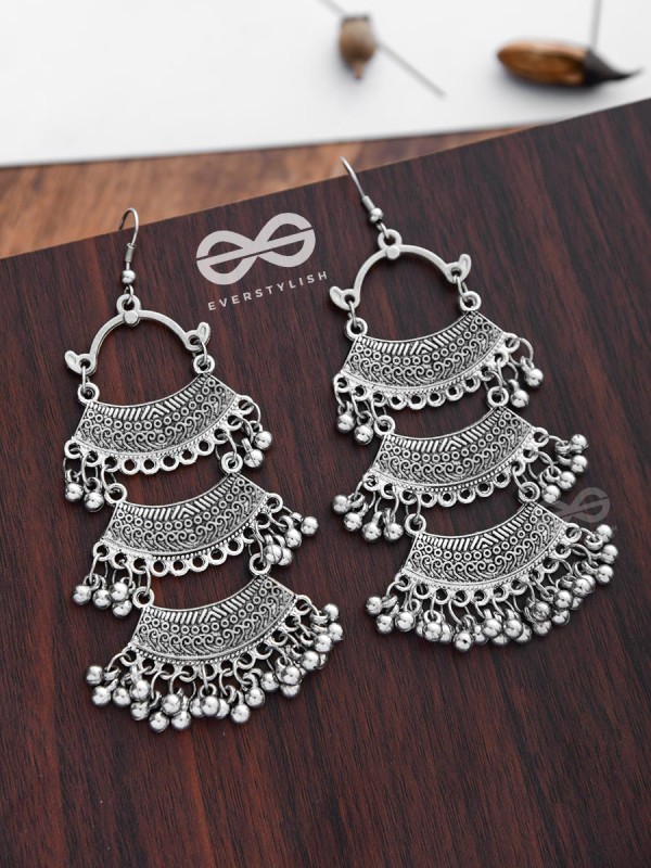 The Bohemian Fantasy- Multilayered statement earrings