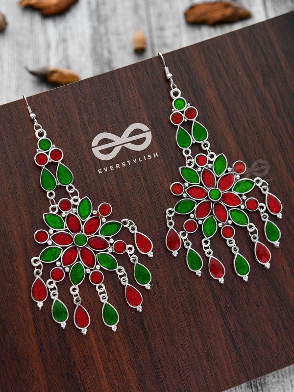 'An Ethnic Fantasy' - Statement Enamelled Ethnic Danglers