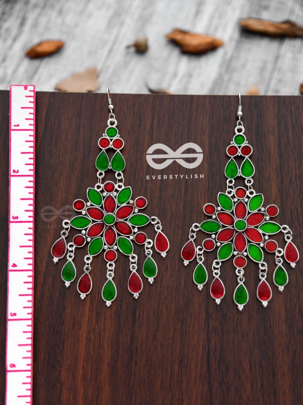 'An Ethnic Fantasy' - Statement Enamelled Ethnic Danglers