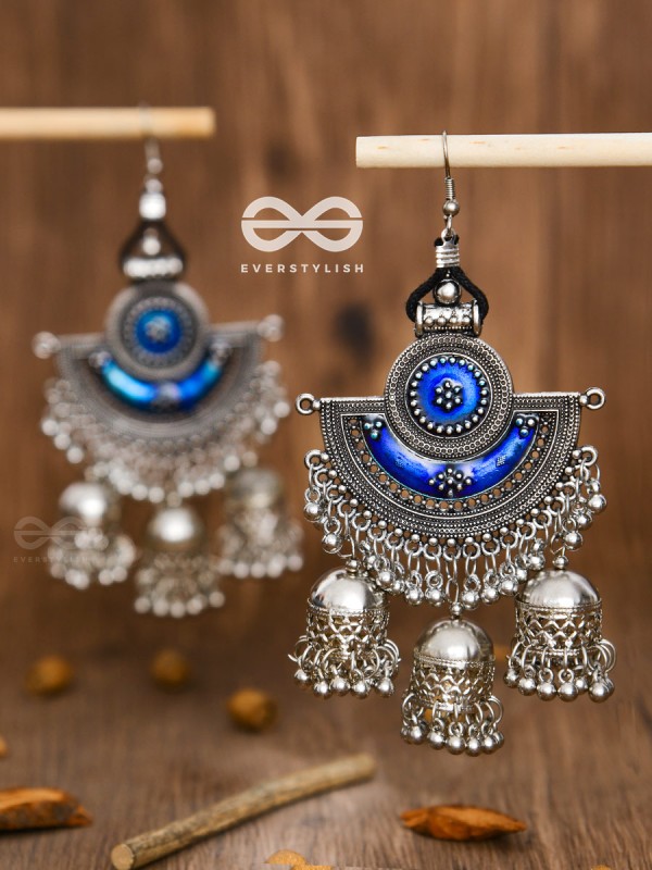 The Bohemian Allure - Meenakari Triple Jhumki Danglers