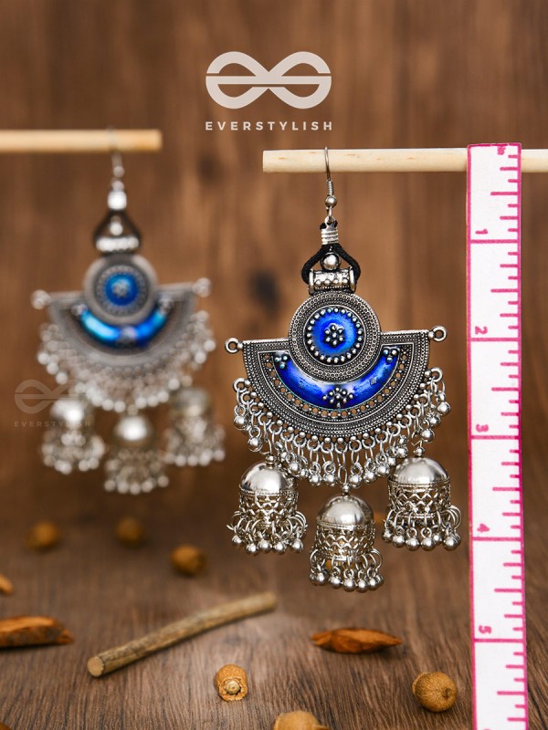 The Bohemian Allure - Meenakari Triple Jhumki Danglers