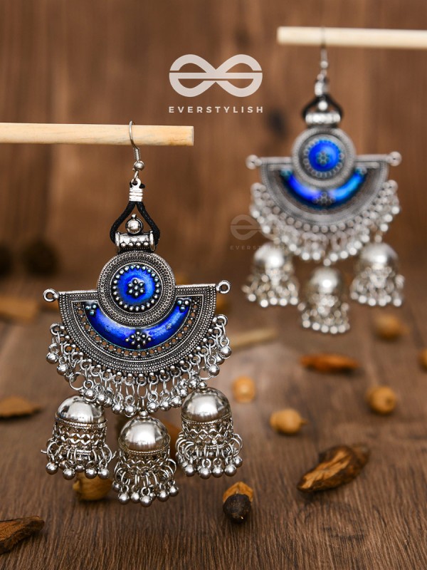 The Bohemian Allure - Meenakari Triple Jhumki Danglers
