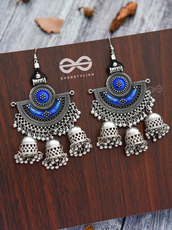 The Bohemian Allure - Meenakari Triple Jhumki Danglers
