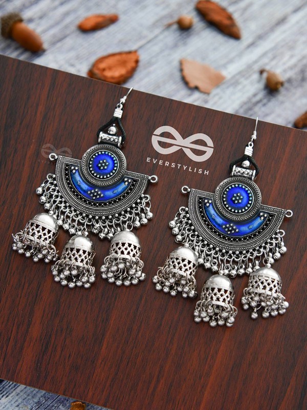 The Bohemian Allure - Meenakari Triple Jhumki Danglers