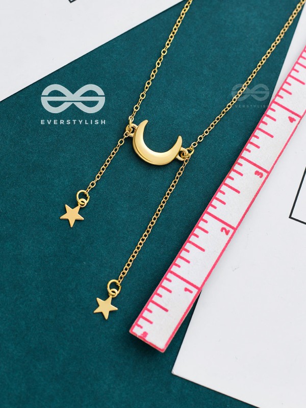 The Beauty Of The Night - Golden Statement Neckpiece With Anti-Tarnish Coating 