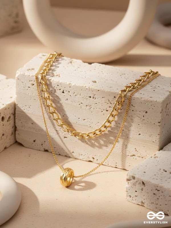 The Girl-Boss Statement - Golden Layered Neckpiece With Anti-Tarnish Coating 