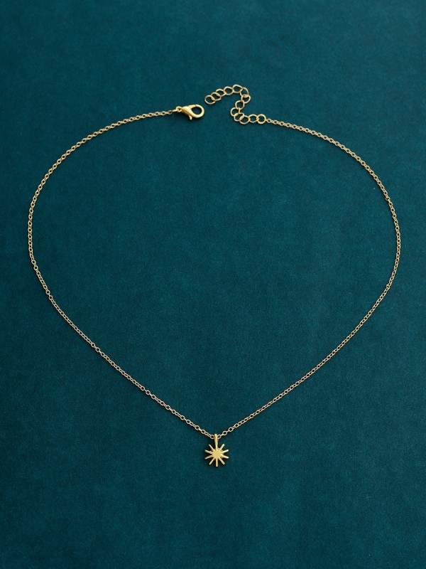 The Dainty Sun Neckpiece - Golden