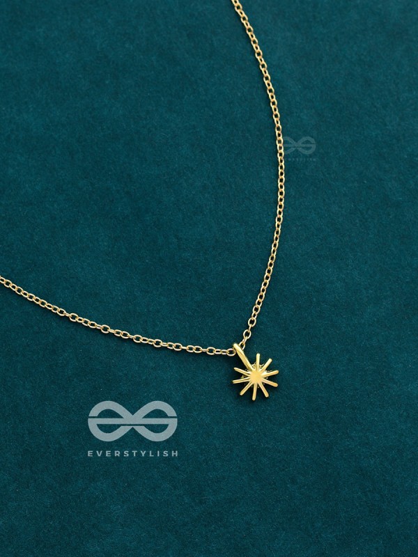 The Dainty Sun Neckpiece - Golden