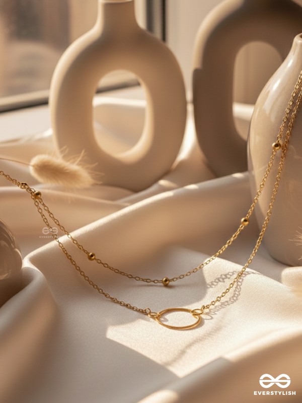 The Lavish Layers Of Elegance - Golden Multilayered Neckpiece With Anti-Tarnish Coating 