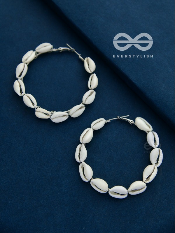 The Essence of Sea - Beautiful Shell Hoops