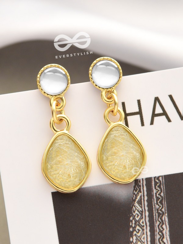 The Entangled Chic - Statement Golden Dangler Earrings