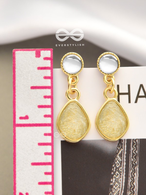 The Entangled Chic - Statement Golden Dangler Earrings